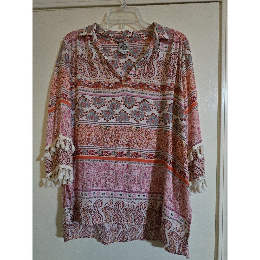Ivy Jane Anthropologie Womes Oversized Tunic Size Xs Fits Up to Medium Boho Chic